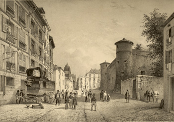 Vista del Castillo Viejo, en Baiona.