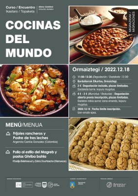 Cartel de la III edición del curso encuentro "Cocinas del mundo"