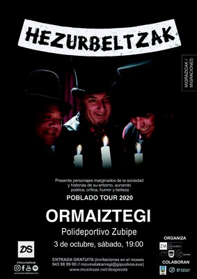 Cartel del concierto Hezurbeltzak 03.10.2020