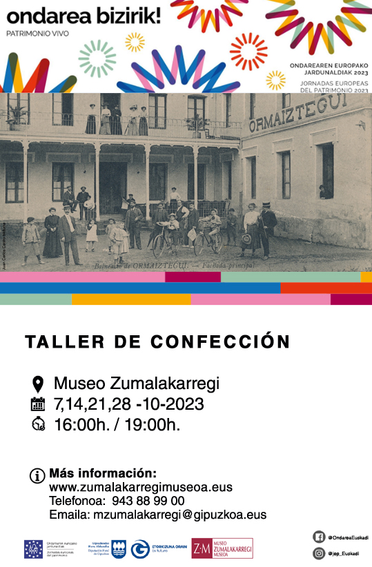 Jornadas Europeas del Patrimonio en el museo Zumalakarregi. Taller de confección