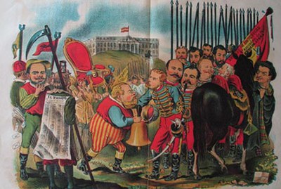 La rendición de Toreno. (Parodia del cuadro de Velazquez titulado La rendició de Breda)