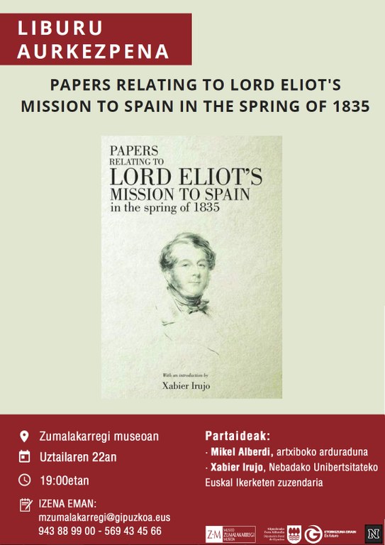 "Papers Relating to Lord Eliot's Mission to Spain in the Spring of 1835" liburuaren aurkezpena