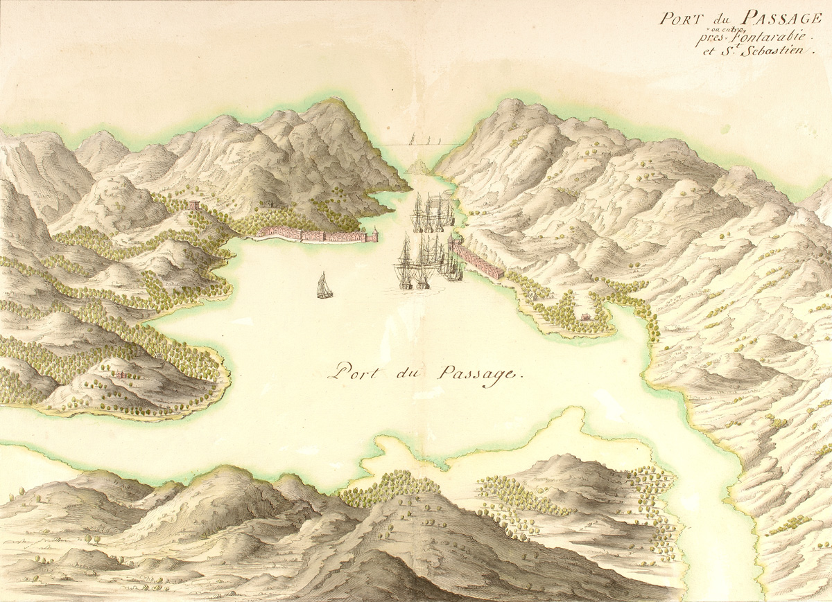 Port du Passage ou entre pres Fontarrabie et St. Sebastien.