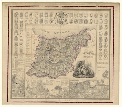 José Joaquín de Olazábal Arbelaiz. "Carta topográfica de la M.N. y M.L. provincia de Guipúzcoa". 