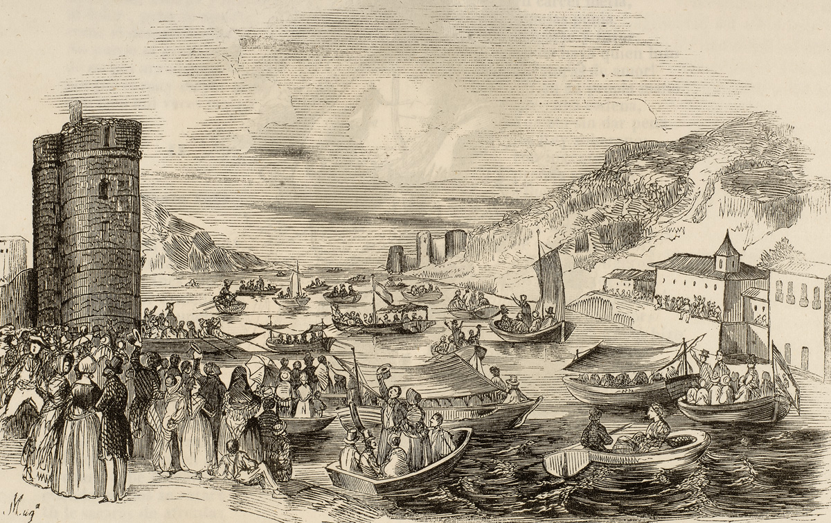 Carlos Mugica. [Correría verificada en 8 de Agosto en el rio Pasages, por SS.MM. y A., y demas comitiva]. 1845.