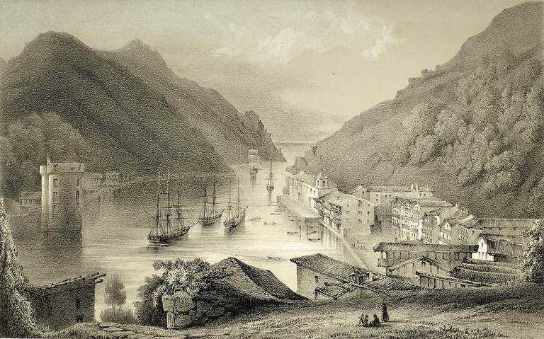Blanche Hennebutte Feillet. "Passages : vue prise de Ste. Anne". 1850. 