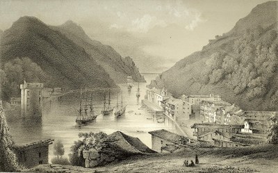 Blanche Hennebutte Feillet. "Passages : vue prise de Ste. Anne". 1850. 