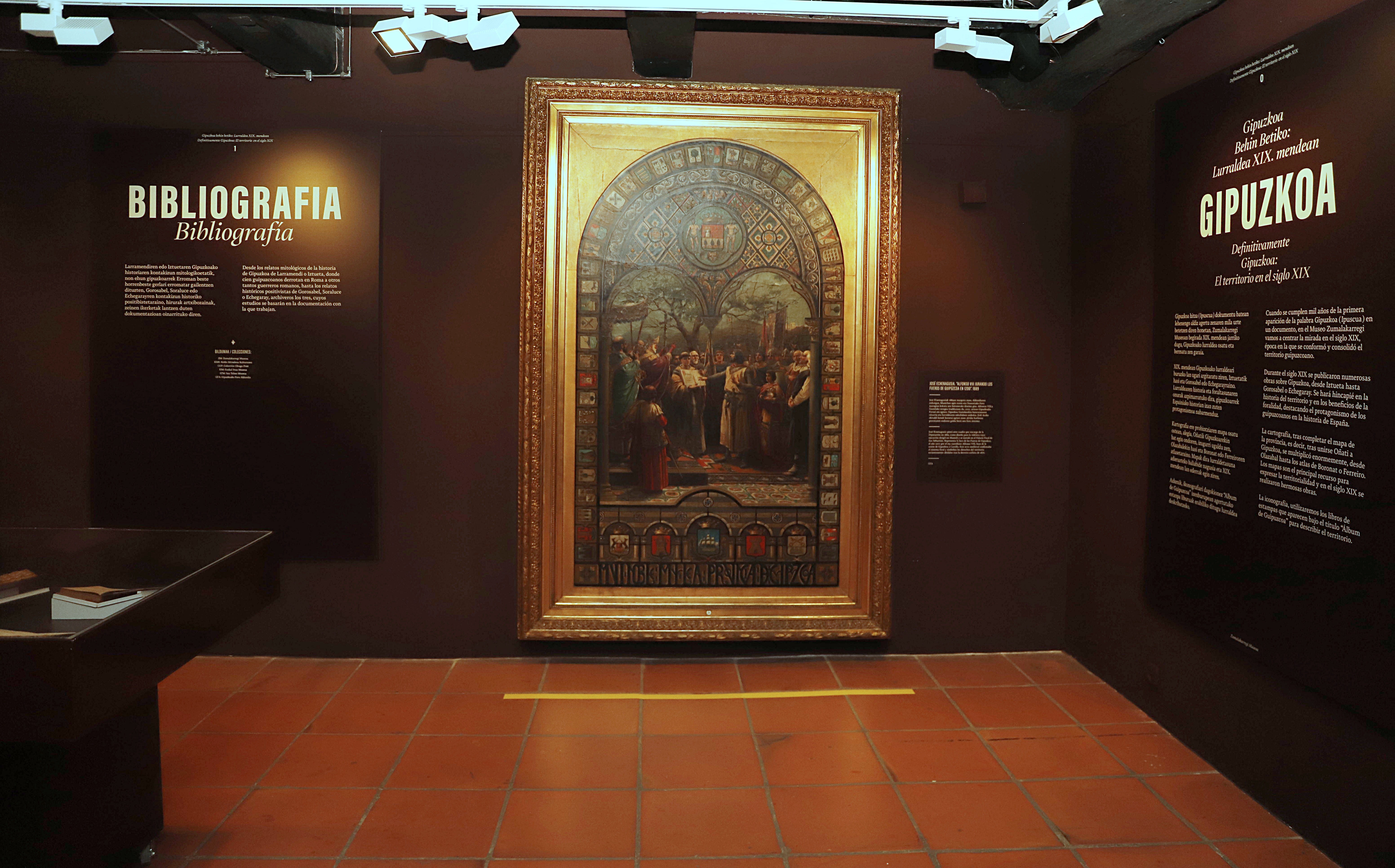 Jose Etxenagusia. "Alfonso VIII. jurando los Fueros de Gipuzkoa"