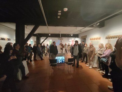 Erakusketaren inaugurazioan Erakusketaren inaugurazioan