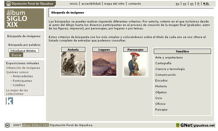 XIX. mendeko Albumaren portada