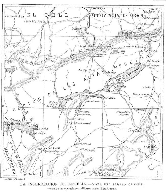 Aljeriako mapa