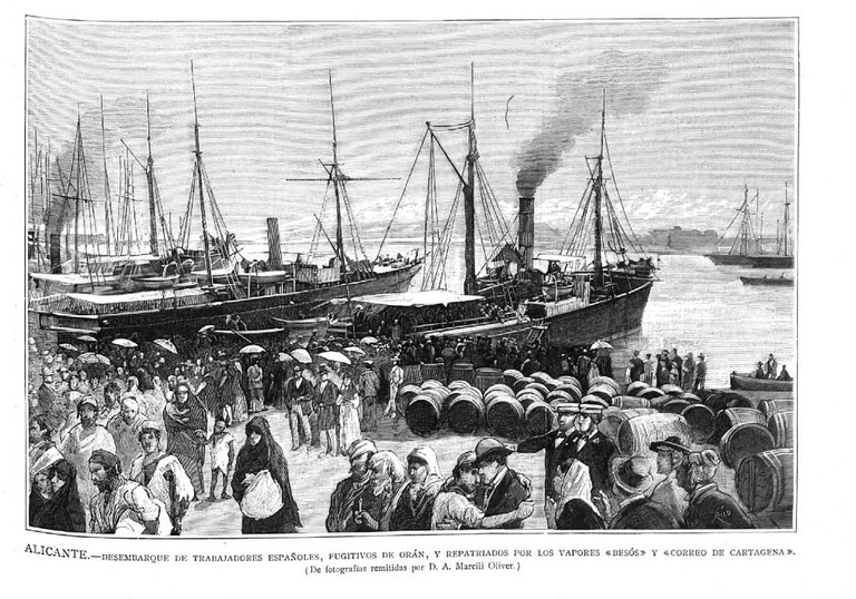 Emigranteak Alacantera iristen