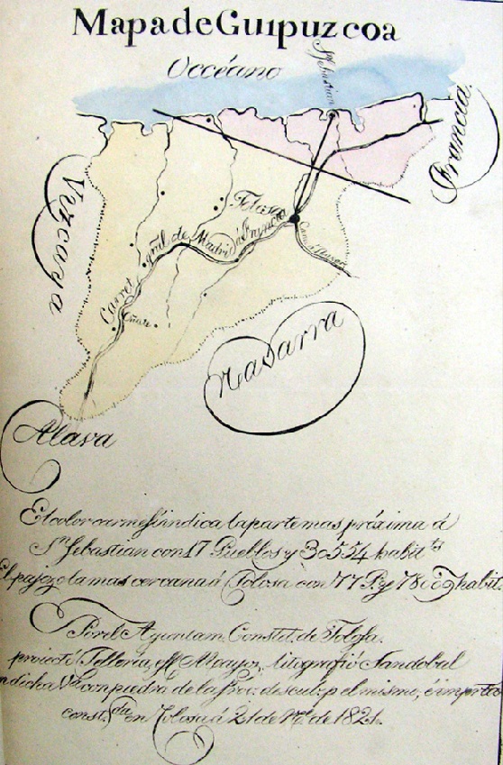 Telleria. Mapa de Guipuzcoa