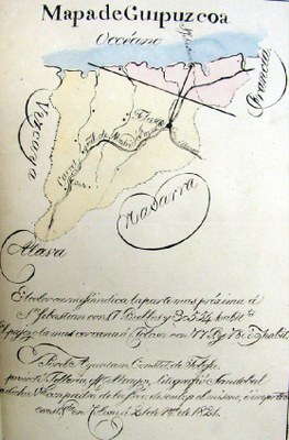 Telleria. Mapa de Guipuzcoa