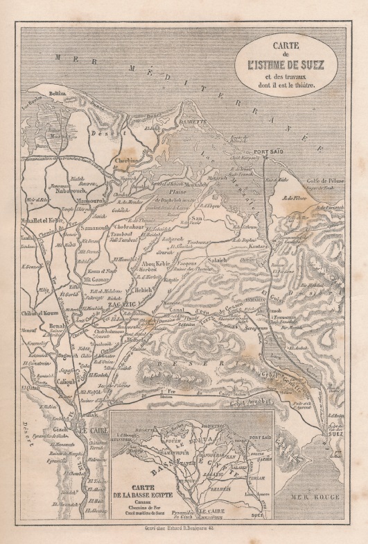 Suezko kanala. Mapa