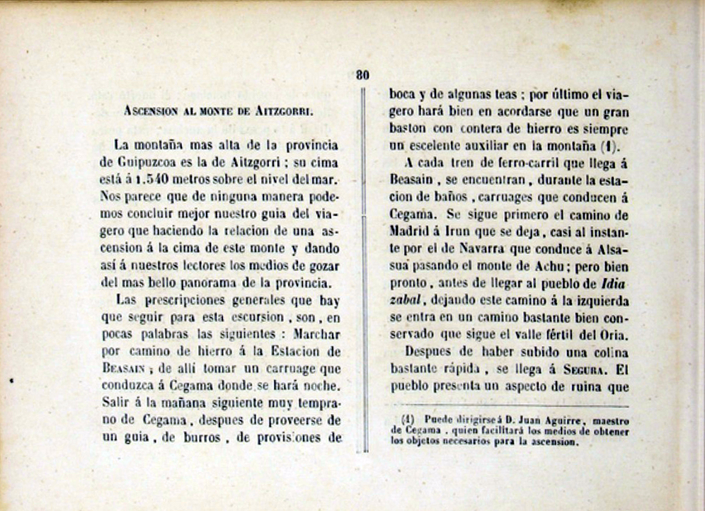Guia-album del viajero en la Provincia de Guipúzcoa por Th Mercier. San Sebastián Imprenta de Ignacio Ramón Baroja. 1867