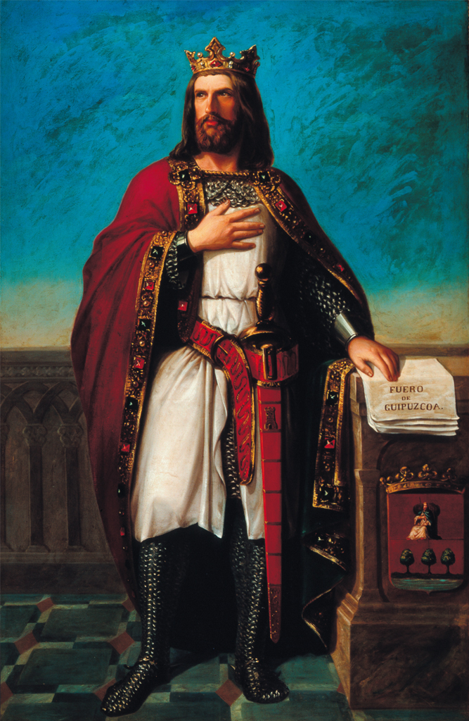 Eugenio Azkue. "Alfonso VII Gipuzkoako Foruei zin egiten.