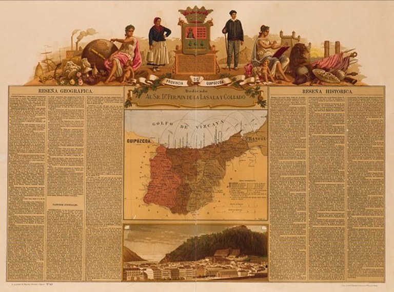 Francisco Boronat. "Provincia de Guipuzcoa". 1875. Colección Oleaga-Pont.