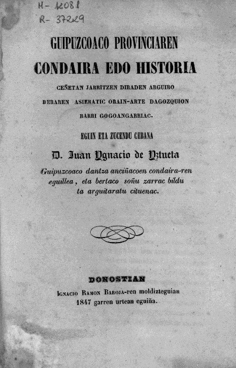 Iztueta Guipuzcoaco condaira