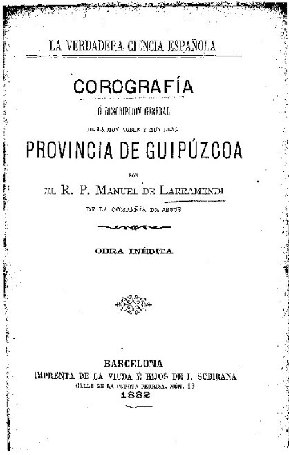 Larramendi Corografia