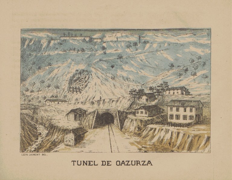 Guide-album du voyageur dans la province de Guipuzcoa / par Th. Mercier et L. Laurent. Tunel de Oazurza