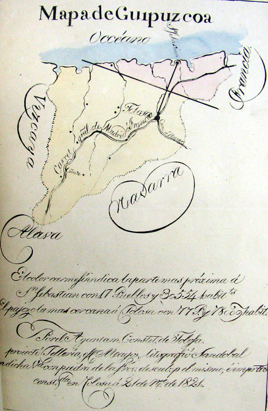 Gipuzkoako Mapa 1821