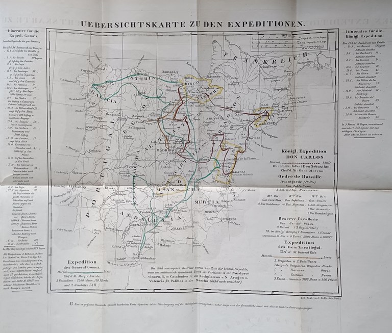“Uebersichtskarte zu den expeditionen"