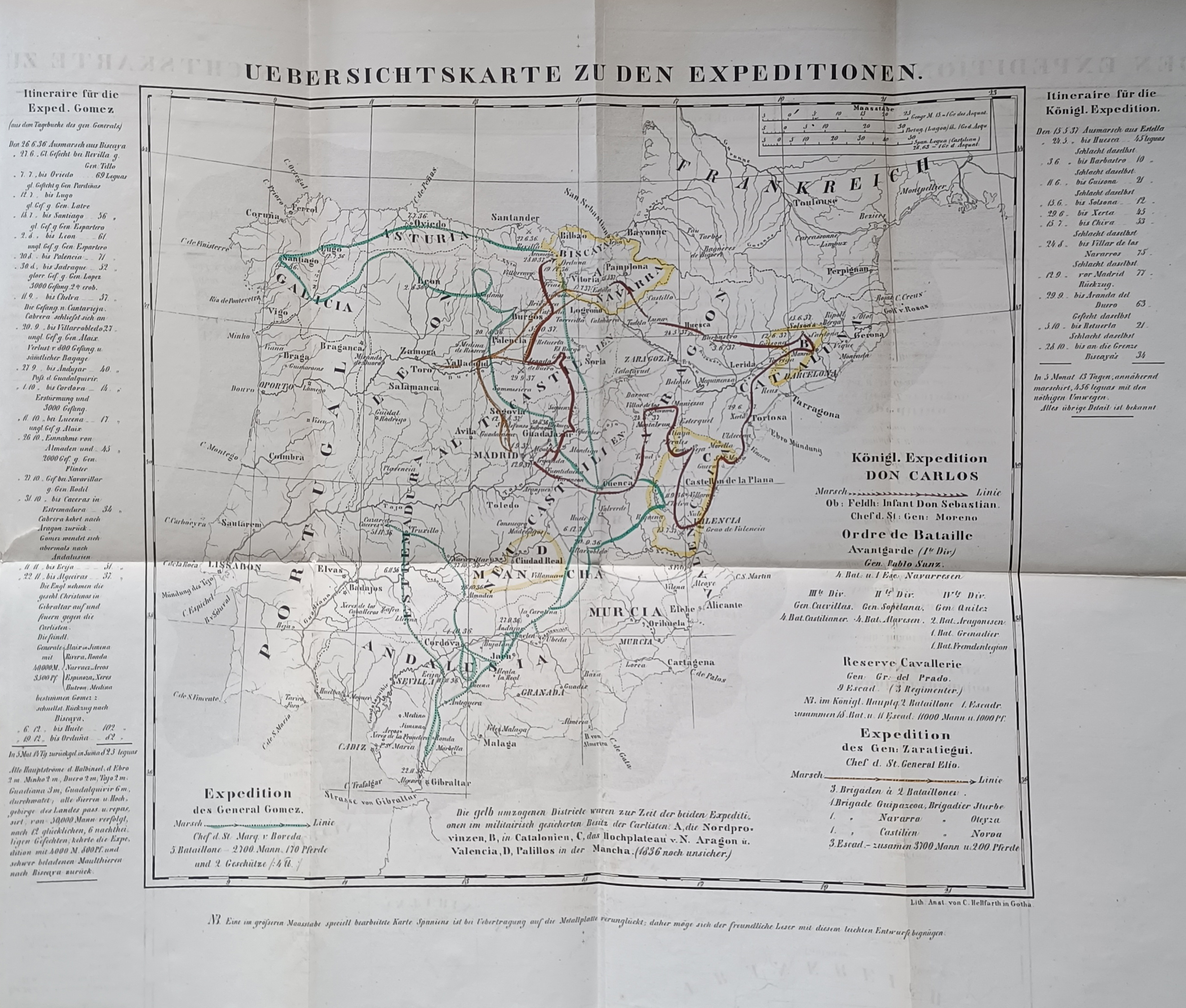 “Uebersichtskarte zu den expeditionen